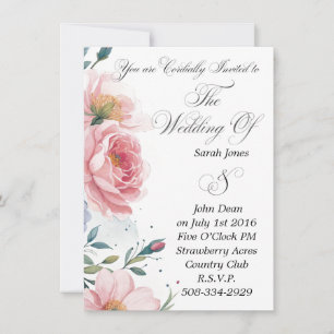 Wedding invitation simple
