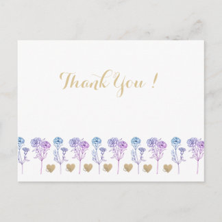 Wedding Invitation Simple and Elegant Carnations Postcard