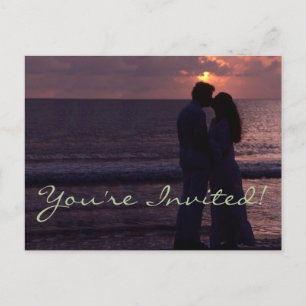 Wedding Invitation Simple Template Custom Photo Postcard