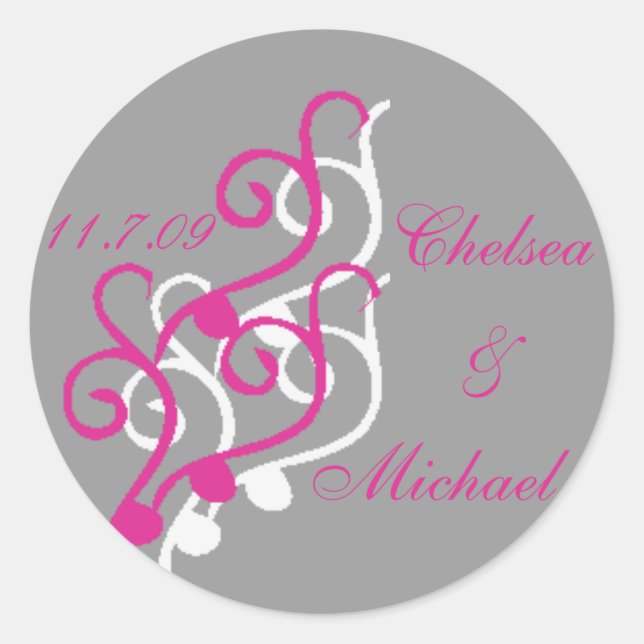 Wedding Invitation sticker (Front)