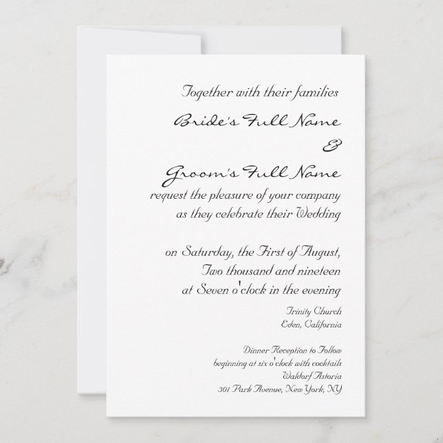WEDDING INVITATION TEMPLATE (Front)