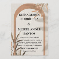 Wedding Invitation Terracotta Arch Olive Branch