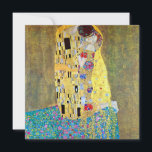 Wedding Invitation; The Kiss by Gustav Klimt Invitation<br><div class="desc">Easy to customise wedding invitation. The Kiss, Der Kuss (1907-1908) by Klimt is probably Gustav Klimt's most famous work. He began work on it in 1907 and it is the highpoint of his so-called 'Golden Period'. The Kiss is a vintage Victorian Era love and romance fine art painting featuring a...</div>