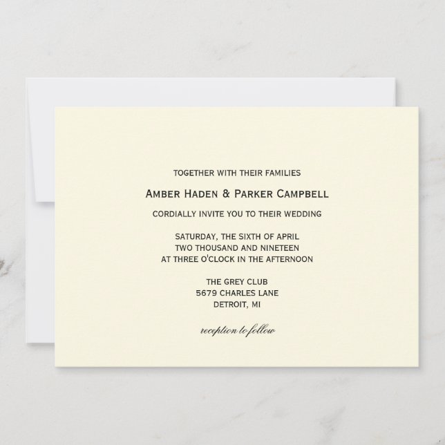 Wedding Invitation | To have & To Hold (Front)