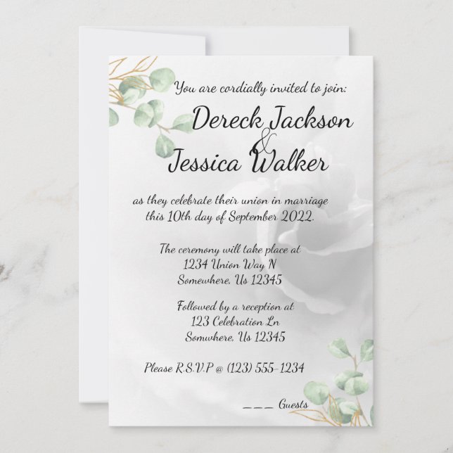Wedding Invitation Union (Front)
