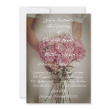 Wedding Invitation Vintage Style Floral Elegant