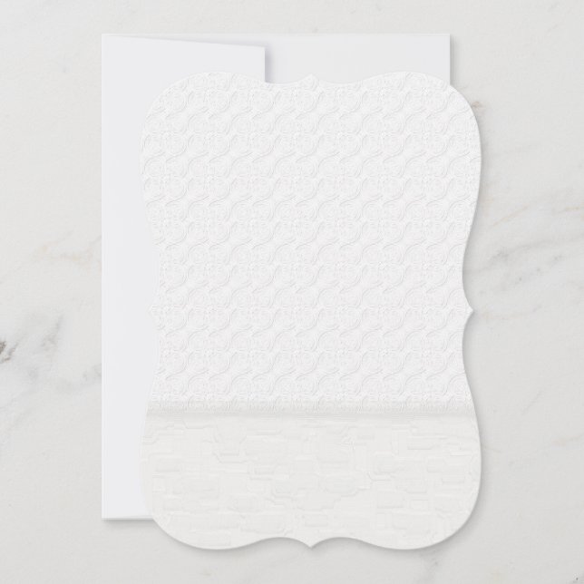 Wedding invitation vintage white pure  (Front)