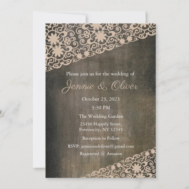 Wedding Invitation, Wedding Stationary, Bride Invitation (Front)