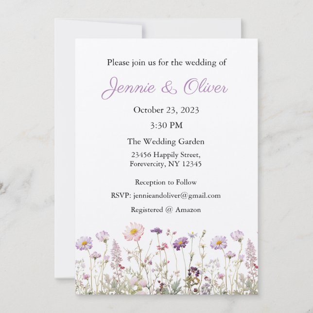 Wedding Invitation, Wedding Stationary, Bride  Invitation (Front)