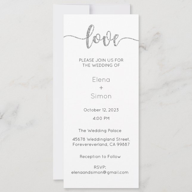 Wedding Invitation, Wedding Stationary, Love Invitation (Front)