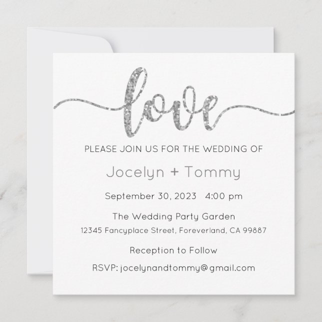 Wedding Invitation, Wedding Stationary, Love Invitation (Front)