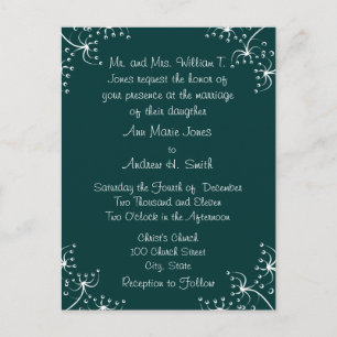 Wedding Invitation Wild Flower Corners