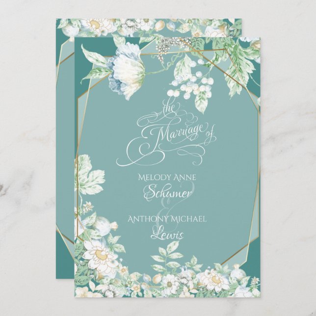 Wedding Invitation | Wildflowers and Berries (Front/Back)
