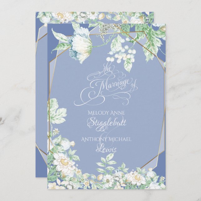Wedding Invitation | Wildflowers and Berries (Front/Back)