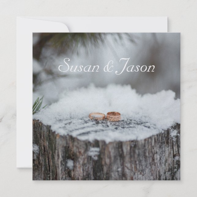 Wedding Invitation--Winter Wedding Invitation (Front)