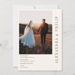 Wedding Invitation with Elegant Typography