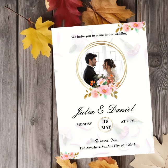 Wedding Invitation with Flowers (Creator Uploaded)