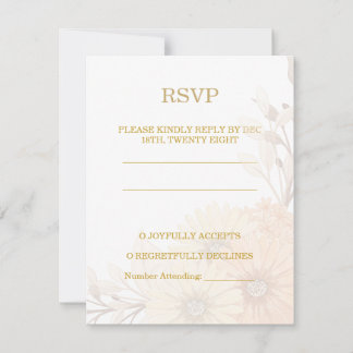 Wedding Invitation with Pastel Floral Design