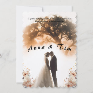 Wedding invitation with style and elegance