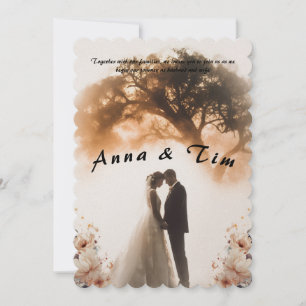 Wedding invitation with style and elegance