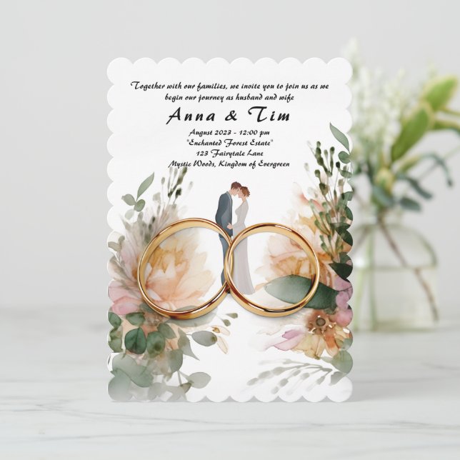 Wedding invitation with style and elegance (Standing Front)