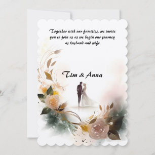 Wedding invitation with style and elegance