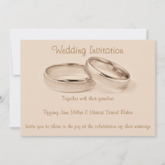 Wedding Invitation with wedding rings