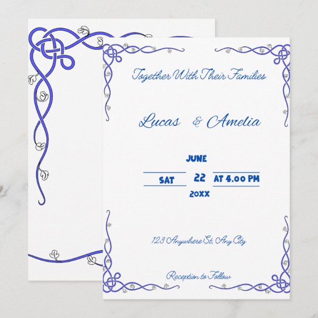  Wedding Invitations (Front/Back)