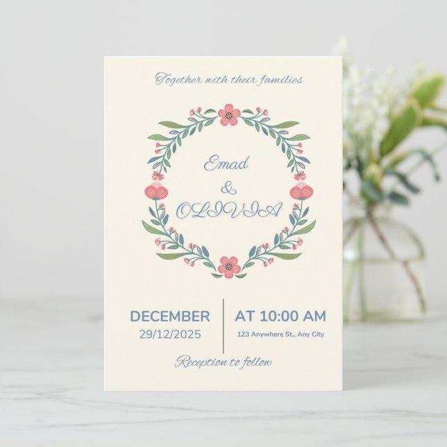 Wedding invitations  (Standing Front)