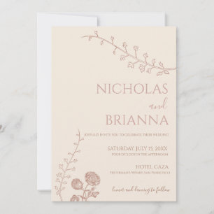 wedding invitations boho minimalist