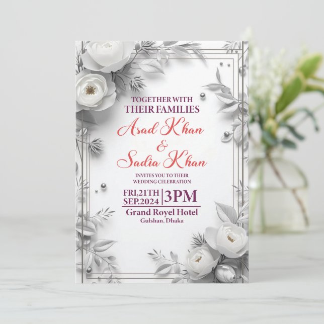wedding Invitations Card (Standing Front)