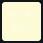 Wedding Invitations Cream Square Sticker<br><div class="desc">Colour Matching Cream Designer Wedding Cream And White Invitation Envelope Seals - Wedding planning experts ordinarily try to decipher: who has the most beautiful wedding seals? These beautiful and custom Designer Wedding Cream And White Invite Envelope Stickers come out the perfect accessory to custom wedding postcards in addition to other...</div>