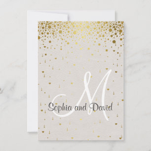 Wedding Invitations Gold Glam Confetti Invite