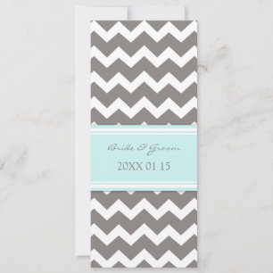 Wedding Invitations Grey Blue Chevron