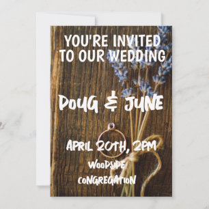 WEDDING INVITATIONS RUSTIC PERSONALIZED