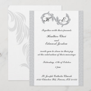 Wedding Invitations Silver