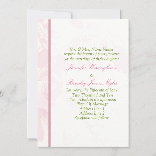 Wedding Invitations Template (Front)