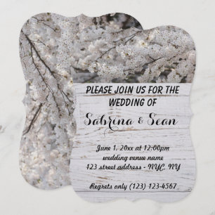Wedding Invite Blended Half and Half Design