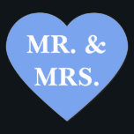 Wedding Invite Cornflower Blue Heart Sticker<br><div class="desc">Colourful Cornflower Blue Custom Wedding Cornflower Blue And White Invite Seals - Bridal shoppers often ponder: which wedding stamp designers are hot this year? These magnificent and design your own Designer Invitation Seals Stickers come out complementary to save the date cards and other kinds of do it yourself wedding stationery...</div>