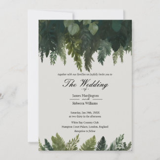 Wedding invite design of Forest Green Elegance