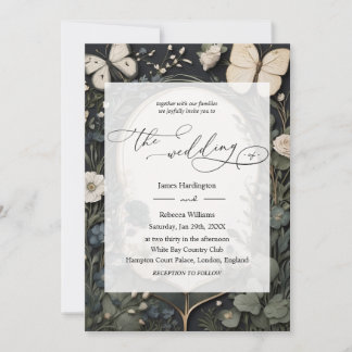 Wedding invite design of Moonlit Garden