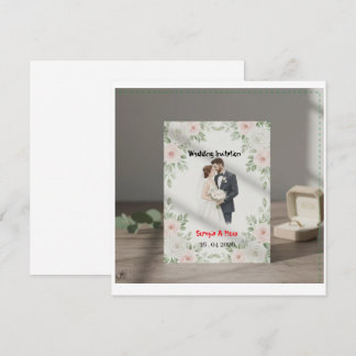 Wedding Invite, Minimalist Design, Bride and Groom Invitation