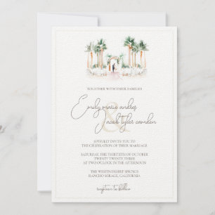 Wedding Invite - Palm Tree Ceremony in Watercolor