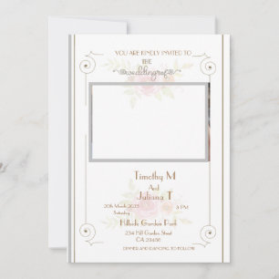 Wedding Invite Personalised Photo Name Address 