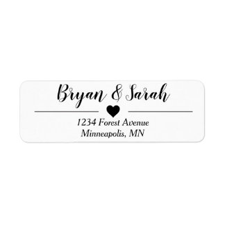 Wedding Invite Return Address Labels