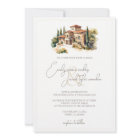 Wedding Invite - Tuscan Villa in Watercolor
