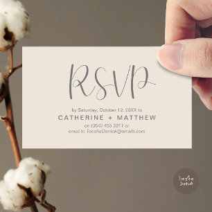 Wedding Invites RSVP Modern Minimalist Reminder