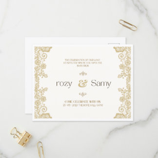 wedding invition invitation postcard