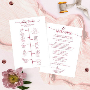 Wedding Itinerary Cocktail - Icon Wedding Welcome 