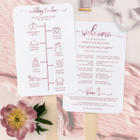 Wedding Itinerary Icon Chic Script Wedding Program